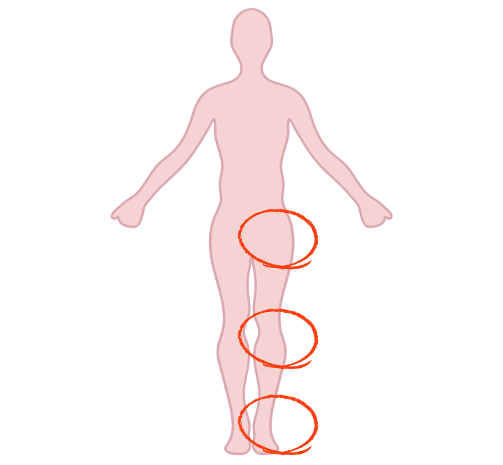 股関節と膝と足首が連動するイメージ
