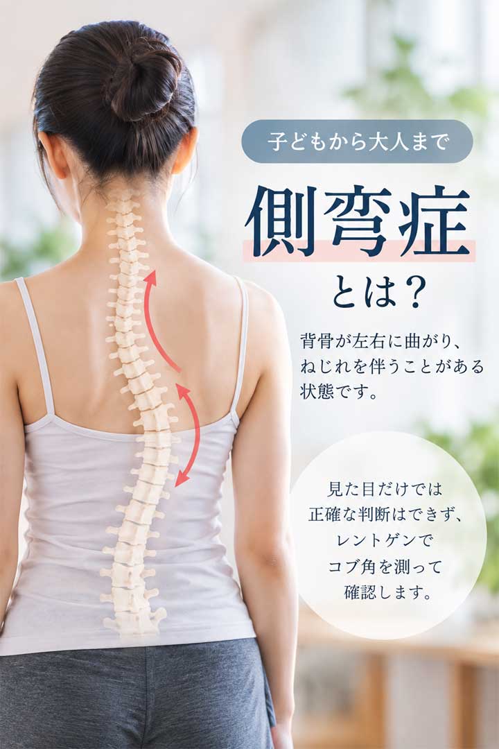 子どもから大人まで側弯症について分かりやすく説明