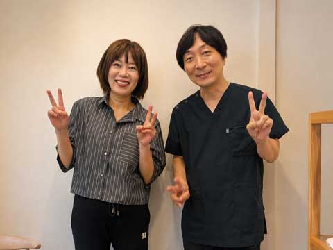 五十肩と姿勢のお悩みで来店された50代女性