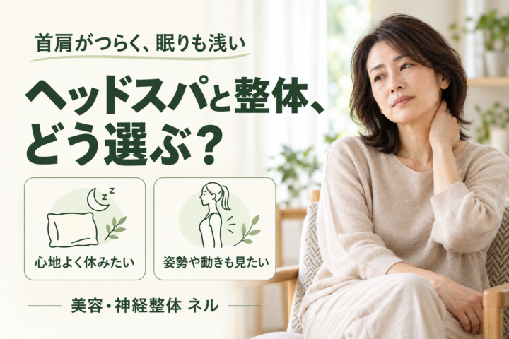 ヘッドスパと整体どう選ぶ?